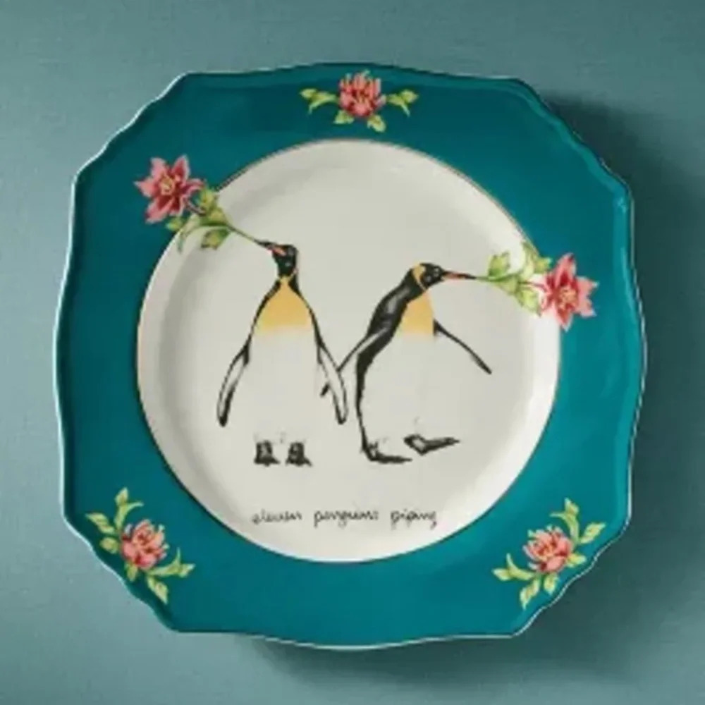 NWT Anthropologie Lou Rota 12 Days Christmas 11 Pipers Dessert Plate